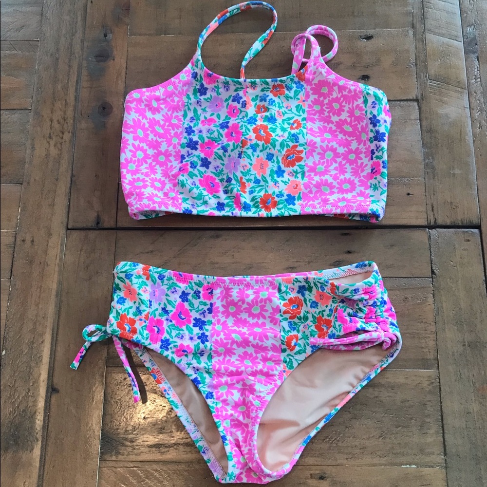 Crewcuts Girls' printed tankini set